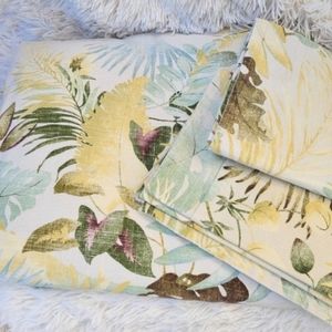 LEGACY Queen Duvet & shams green yellow palm leaf cotton Bedding Neiman …
